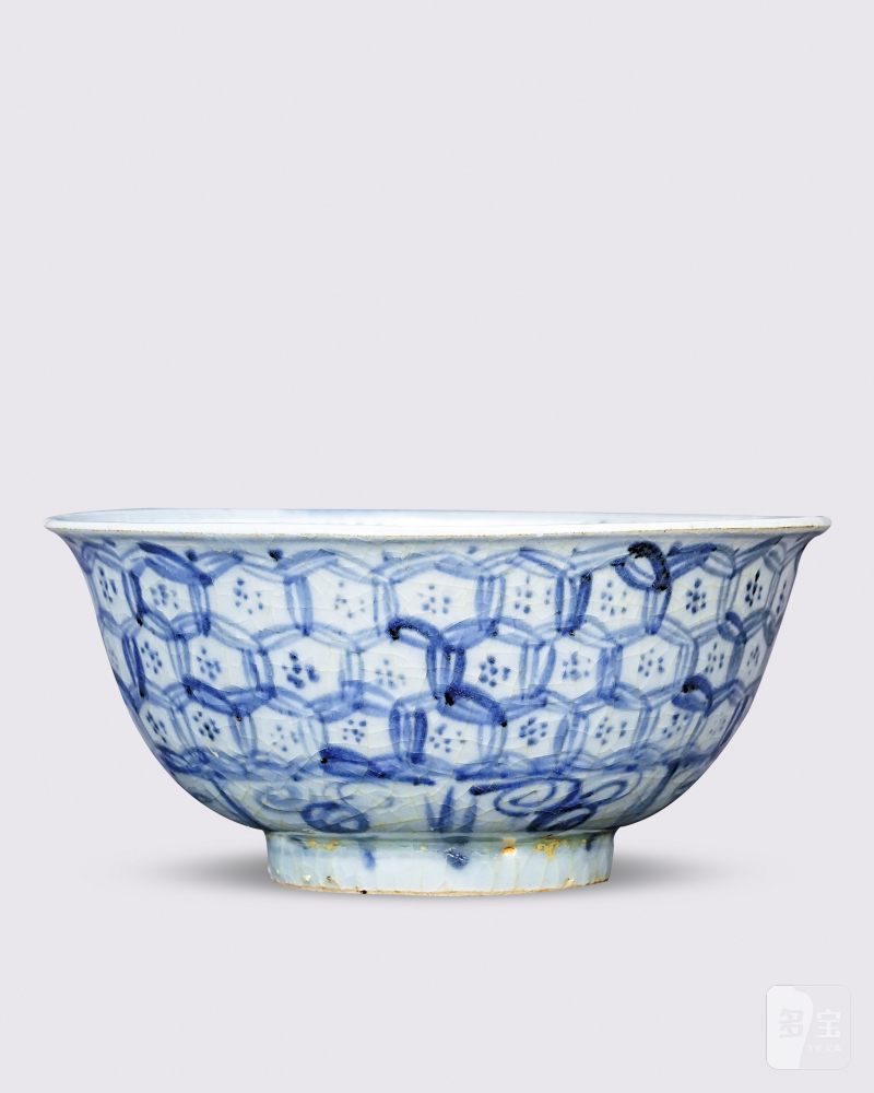 明中期 青花花卉纹碗